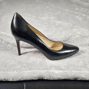 Cole Haan Grand.OS Heels Womens 6.5B Black Leather Pumps Almond Toe